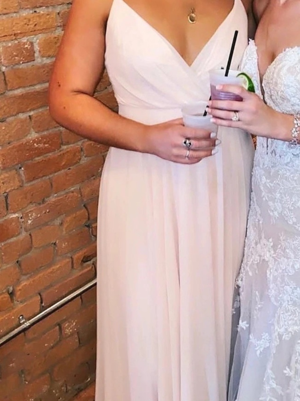 Lulu’s baby pink Maxi Dress Like New